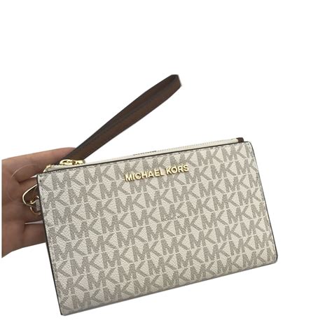 michael kors wallet signature|michael kors large wallet wristlet.